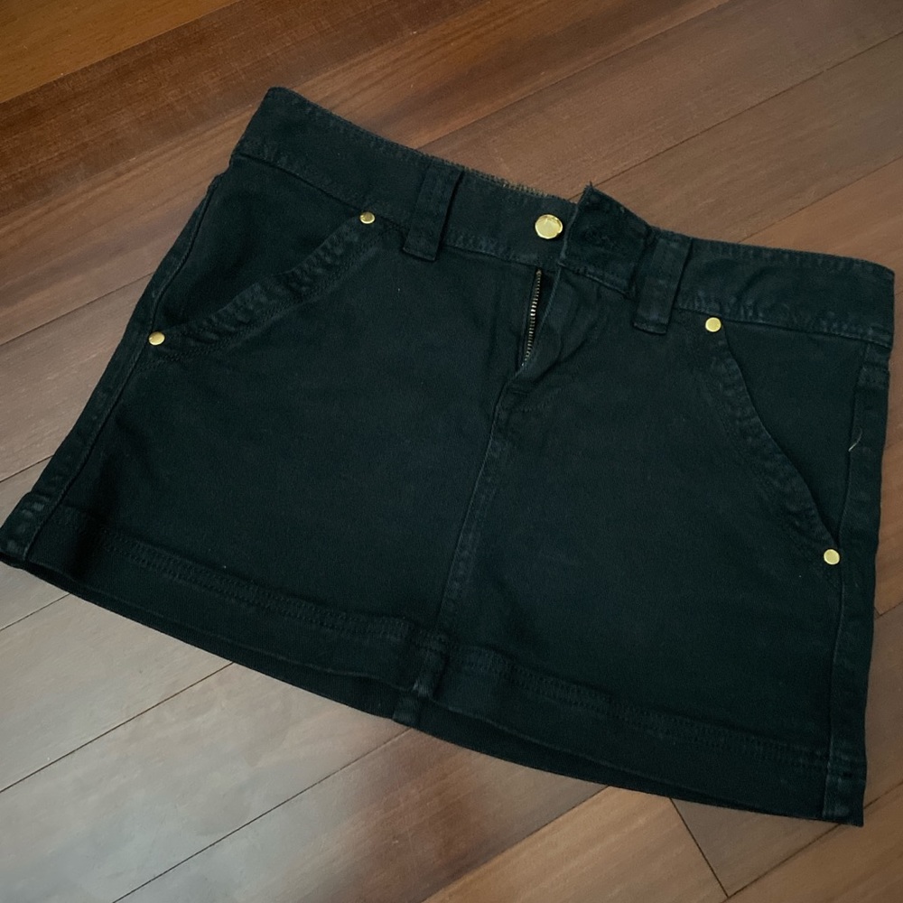 Black mini skirt